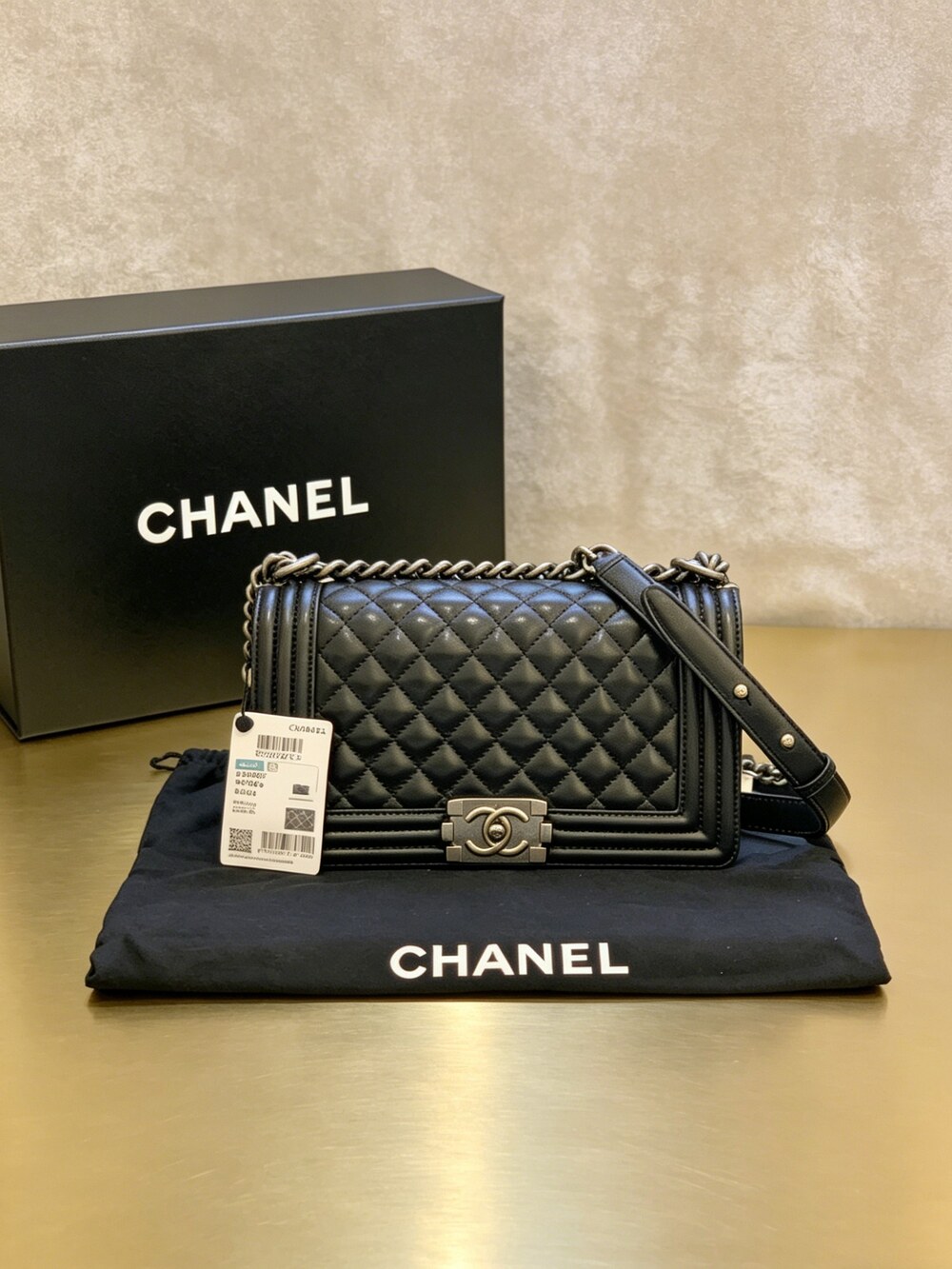 Chanel Boy Medium in Quilted Lambskin